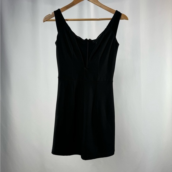 NBD Ponte Wired Deep V Bodycon Mini Dress in Black Size Extra Small - Picture 8 of 14